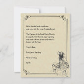 Cream en Black Ahoy! Pirate Halloween Party Kaart (Voorkant)