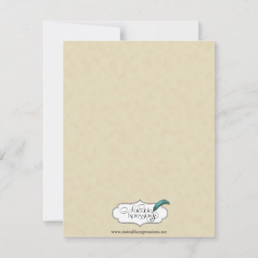 Cream en Black Ahoy! Pirate Halloween Party Kaart (Achterkant)