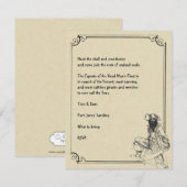 Cream en Black Ahoy! Pirate Halloween Party Kaart (Voorkant / Achterkant)