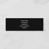 Cream en Black Skull. Primitieve stijl. Mini Visitekaartje (Achterkant)