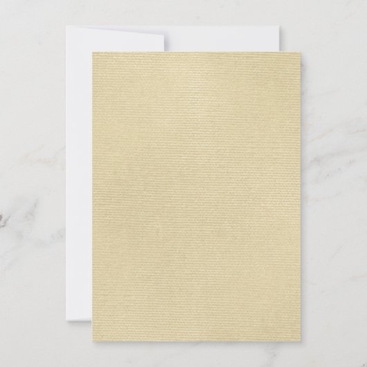  Cream en Brown Mustache Bash Kaart (Achterkant)