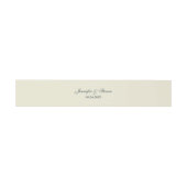 Cream en Emerald Green Invitation Belly Band Uitnodigingen Wikkel (Vlak)