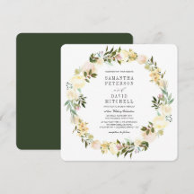 Cream en Forest Green | Garland Floral Wedding