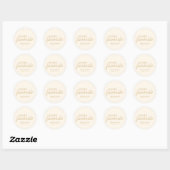 Cream en Gold Bride's Favoriete Snack Bruiloft Ronde Sticker (Vel)