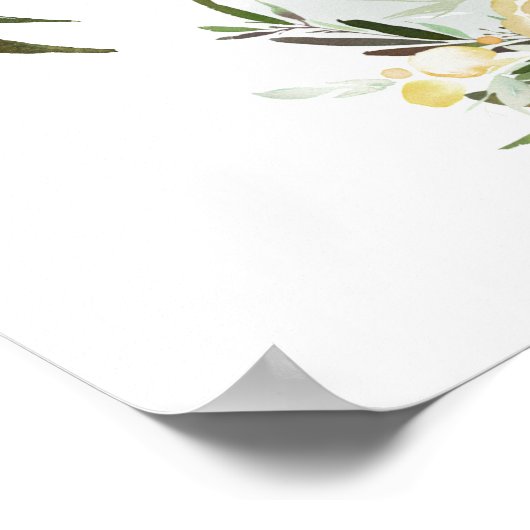 Cream en ivoor | Teken voor ononderbroken weddensc Poster (Hoek)