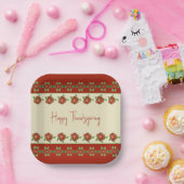 Cream en Rusty Oranje Herfst Papieren Bordje (Feest)