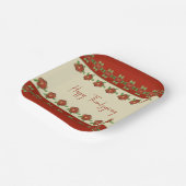 Cream en Rusty Oranje Herfst Papieren Bordje (Gebogen)