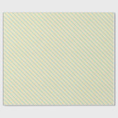 Cream en Sky Blue Diagonal Striped Wrap Cadeaupapier (Vlak)