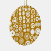  Cream en White Fifties Abstracte kunst Keramisch Ornament (Rechts)