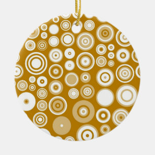 Cream en White Fifties Abstracte kunst Keramisch Ornament