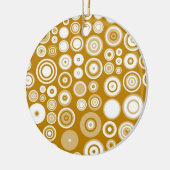  Cream en White Fifties Abstracte kunst Keramisch Ornament (Links)