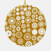 Cream en White Fifties Abstracte kunst Keramisch Ornament (Achterkant)