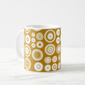 Cream en White Fifties Abstracte kunst Koffiemok (Voorkant links)
