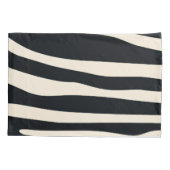 Cream en zwarte zebra afdrukken kussensloop (Achterkant)