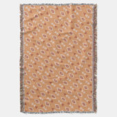 Cream Ethnic Pattern Throw Blanket Deken (Voorkant Verticaal)