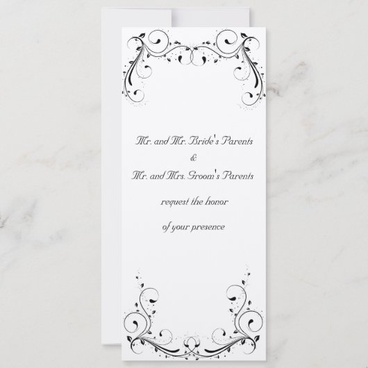 Cream Felt Invitation Kaart (Achterkant)