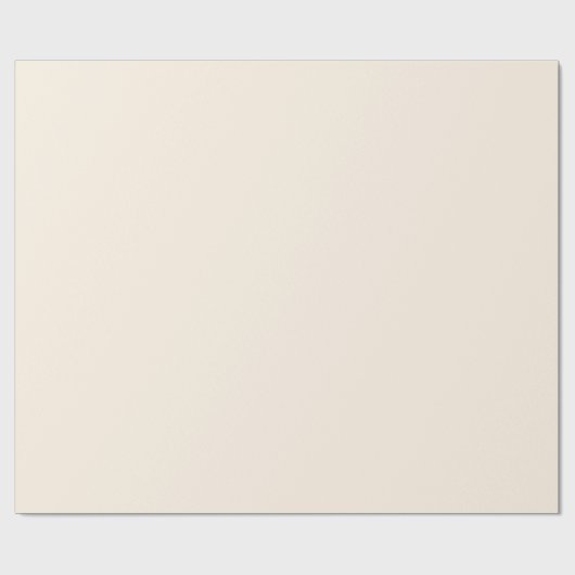 Cream Festive Christmas Solid Color Cadeaupapier (Vlak)