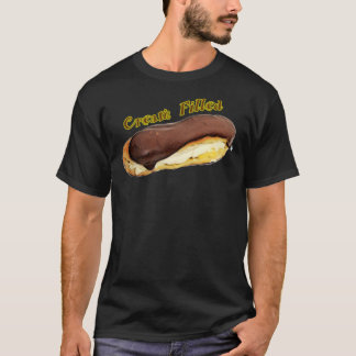 CREAM FILLED CHOCOLAATE ECLAIR - FUN PARODY DESIGN T-SHIRT