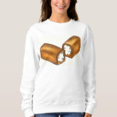 Cream Fled Junk Food Snack Cake Sweatshirt (Voorkant)
