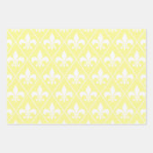 Cream Fleur de Lis Inpakpapier Vel (Voorkant)