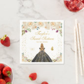 Cream Floral Blonde Hair Princess Sweet Sixteen Servet (Insitu)