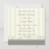 Cream Floral Bridal Luncheon Uitnodigingskaarten Kaart (Achterkant)