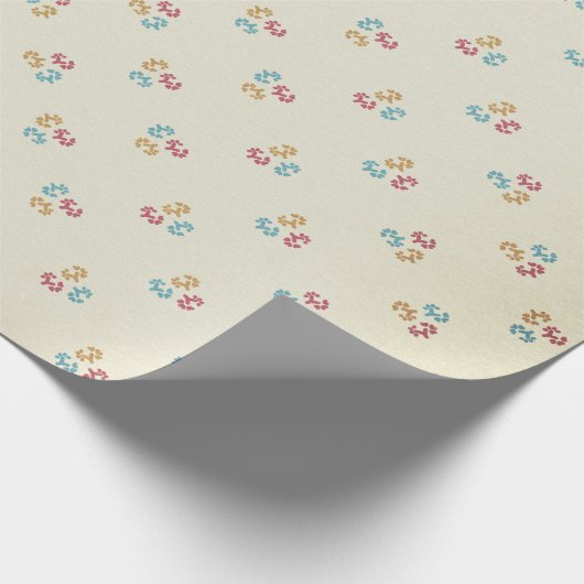 Cream Floral Cadeaupapier (Hoek)