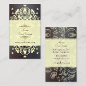 Cream Floral Damask/DIY Background Visitekaartje (Voorkant / Achterkant)