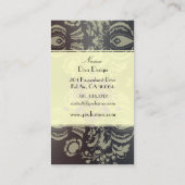 Cream Floral Damask/DIY Background Visitekaartje (Achterkant)