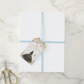 Cream Floral Dark Skin Girl Happy Birthday Cadeaulabel (Met Touw)