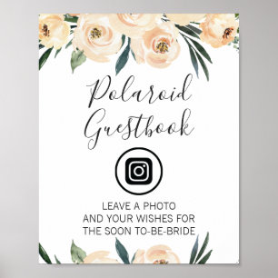 Cream Floral Editable Afbeelding Vrijgezellenfeest Poster