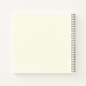 Cream Floral Gepersonaliseerd bruiloft gast Notitieboek (Achterkant)