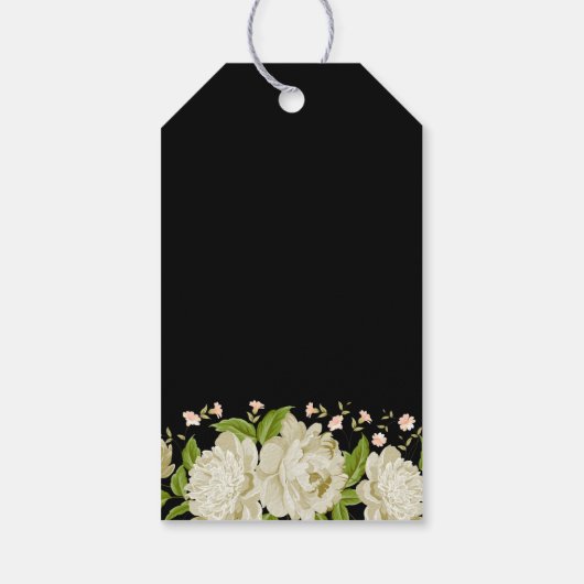 Cream Floral Happy Moederdag Gift Label Cadeaulabel (Achterkant)