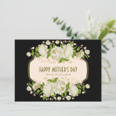 Cream Floral Happy Moederdag Kaart (Staand voorkant)