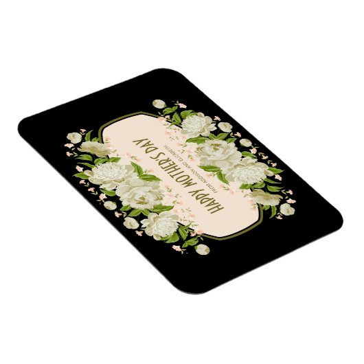 Cream Floral Happy Moederdag Magnet Magneet (Rechterzijde)