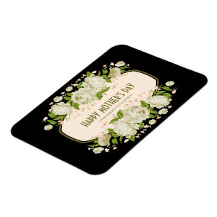 Cream Floral Happy Moederdag Magnet Magneet