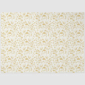 Cream Floral herhaald patroon Tissuepapier (Voorkant)