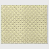 Cream Floral Pattern Cadeaupapier (Vlak)