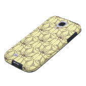 Cream Floral Pattern Case-Mate Samsung Galaxy Hoesje (Onderkant)