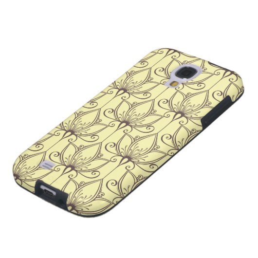 Cream Floral Pattern Case-Mate Samsung Galaxy Hoesje (Onderkant)