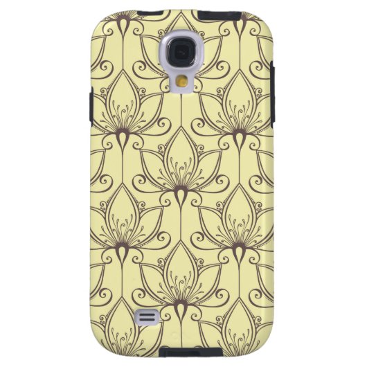Cream Floral Pattern Case-Mate Samsung Galaxy Hoesje (Achterkant)