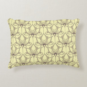 Cream Floral Pattern Decoratief Kussen