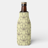 Cream Floral Pattern Flesjeskoeler (Fles Voorkant)