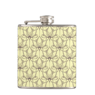 Cream Floral Pattern Heupfles