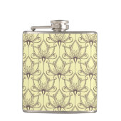 Cream Floral Pattern Heupfles (Voorkant)