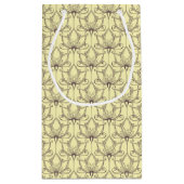 Cream Floral Pattern Klein Cadeauzakje (Achterkant)