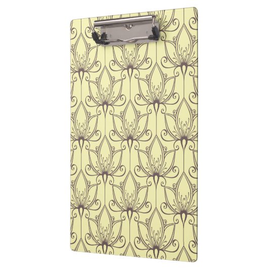 Cream Floral Pattern Klembord (Links)