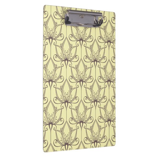 Cream Floral Pattern Klembord (Rechts)