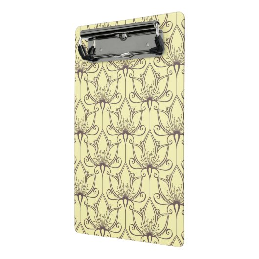 Cream Floral Pattern Mini Klembord (Angled2)