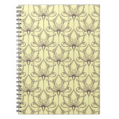 Cream Floral Pattern Notitieboek (Voorkant)